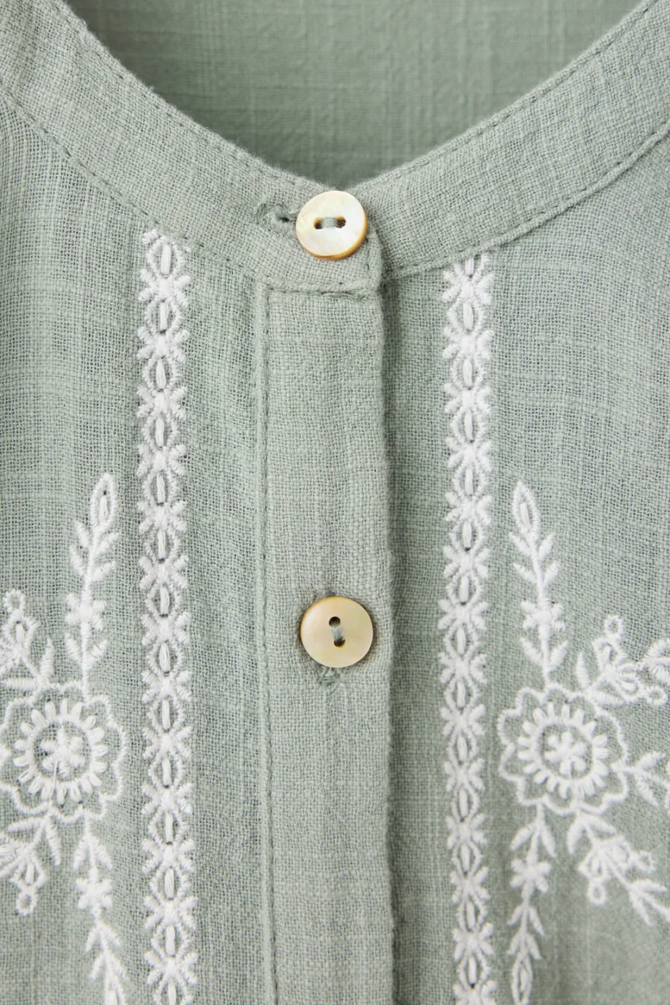Mango Teen blouse met borduursels groen, foto 6