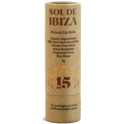 Sol De Ibiza Natural Lip Balm SPF15 lippenbalsem