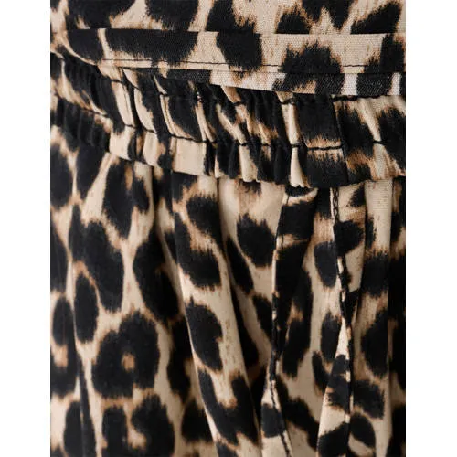 Shoeby high waist casual broek panterprint bruin, foto 5
