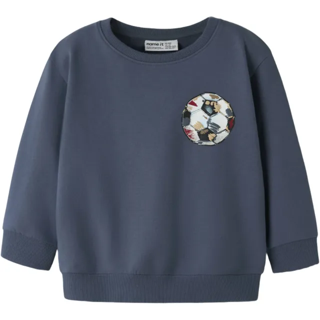 NAME IT MINI sweater met print - donkerblauw