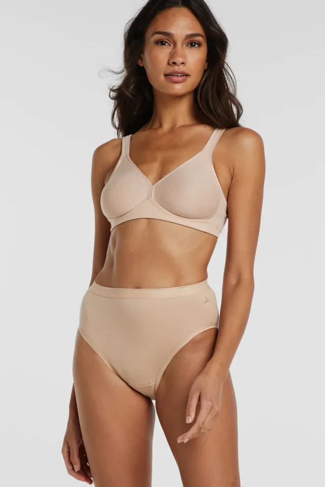 Triumph Modern Soft+Cotton N bh zonder beugel lichtbeige