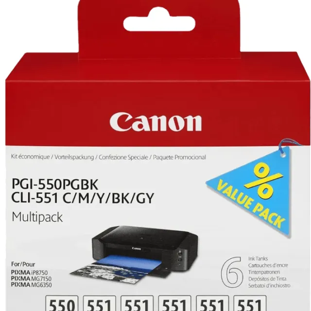 Canon PGI-550/CLI-551 Cartridges Combo Pack cyaan