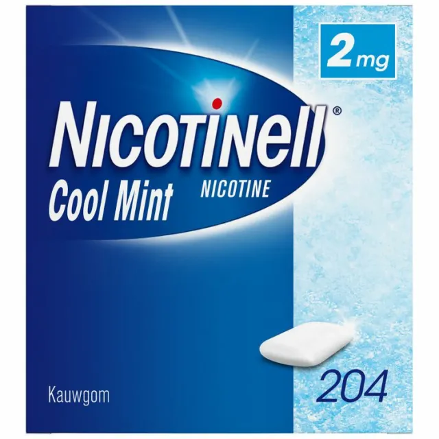 Nicotinell Kauwgom Cool Mint 2 mg 204 stuks