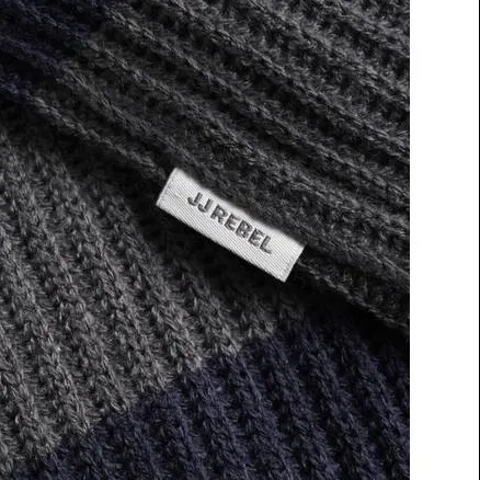 JJ Rebel JUNIOR gebreide gestreepte trui - donkerblauw/donkergrijs, foto 4