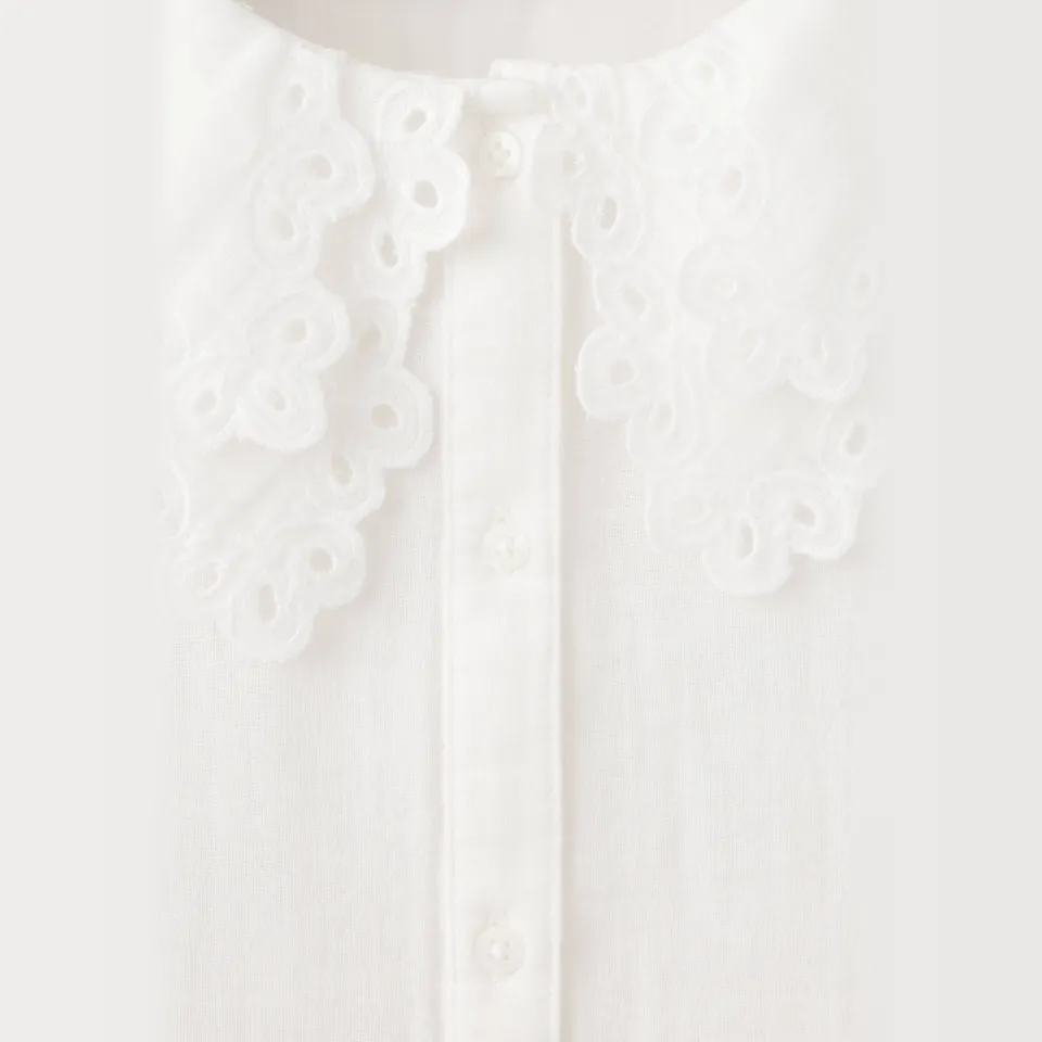 Mango Kids blouse met broderie - wit, foto 5