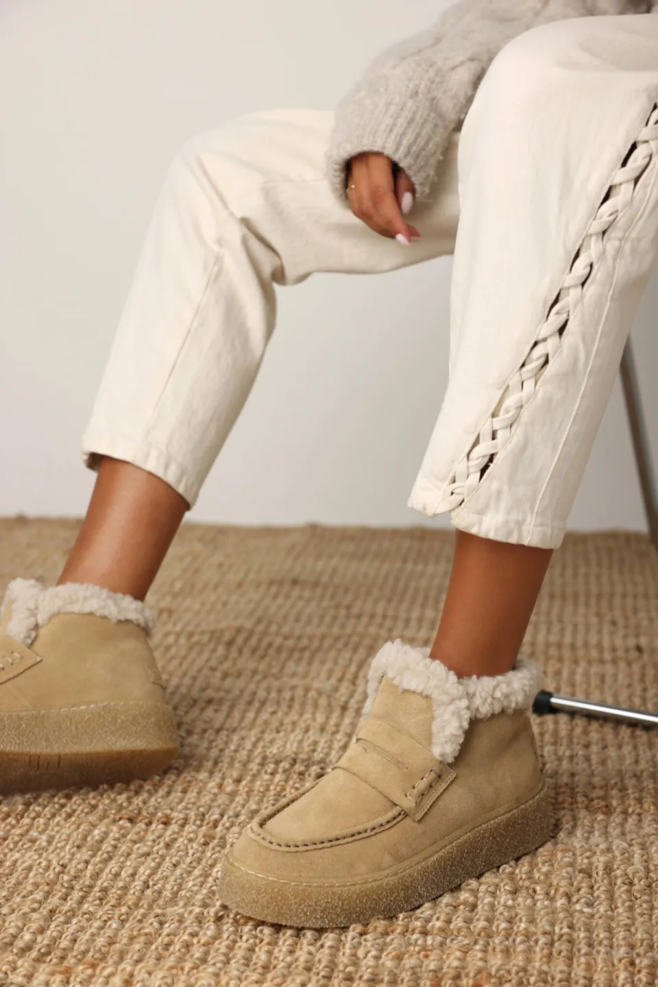 Shabbies Amsterdam SENNA ANNA Ankle boot suede Sand, foto 8