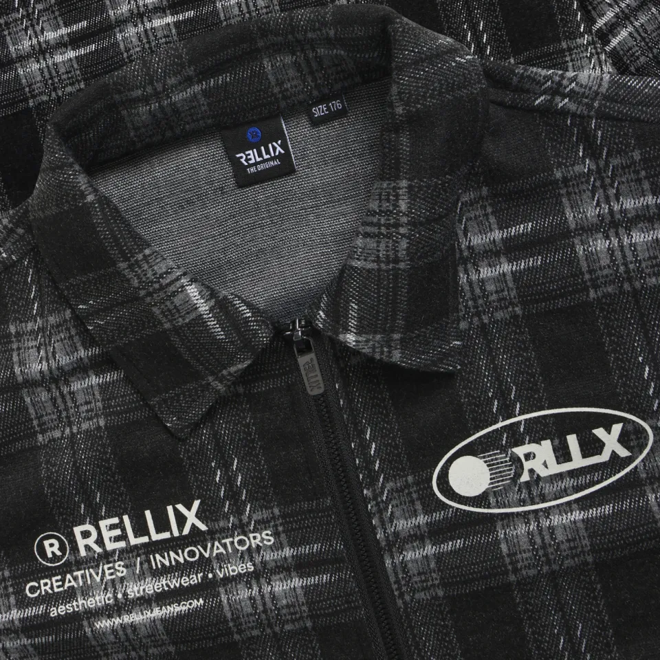 Rellix geruit overshirt - zwart, foto 5