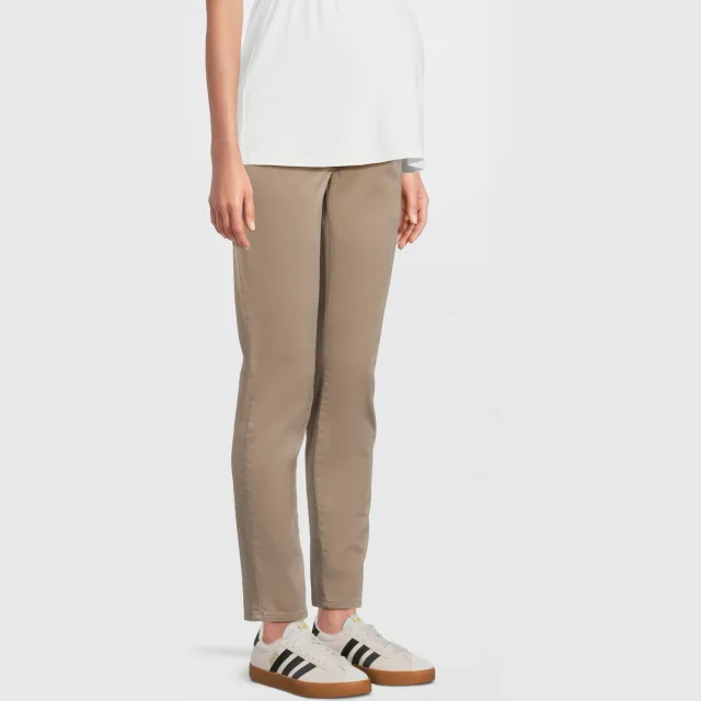 LOVE2WAIT regular fit zwangerschapsbroek Chino zand, foto 5