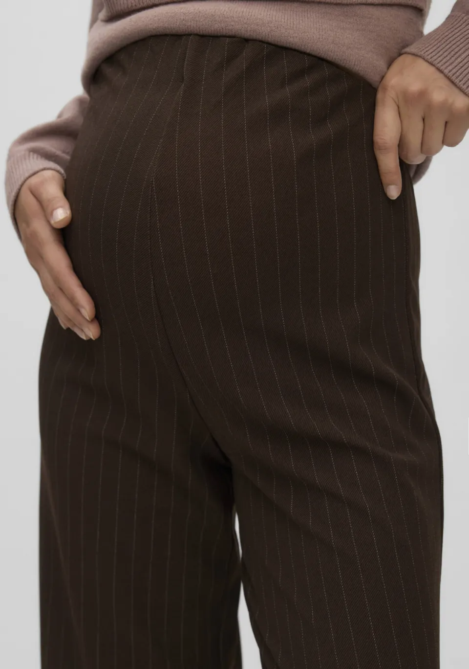 Vero Moda Maternity wide leg zwangerschapsbroek bruin, foto 6
