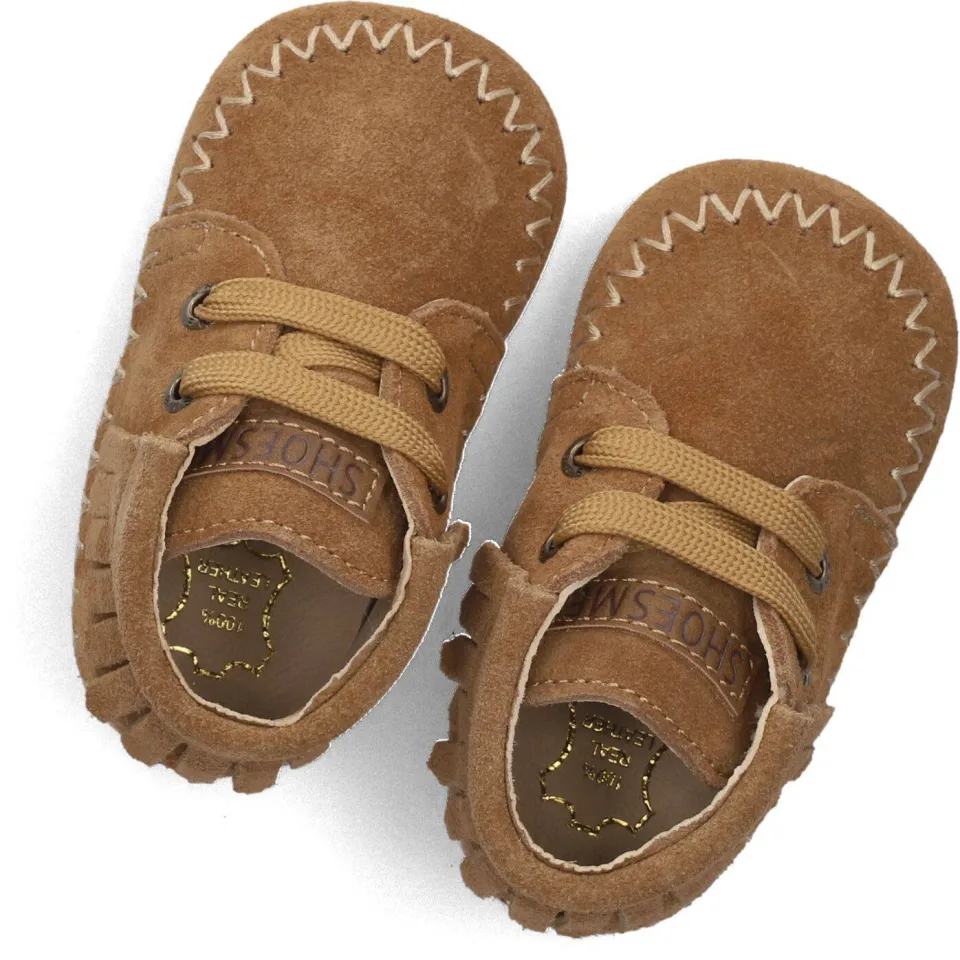 Shoesme Babyproof Veterboots Meisjes Cognac, foto 6