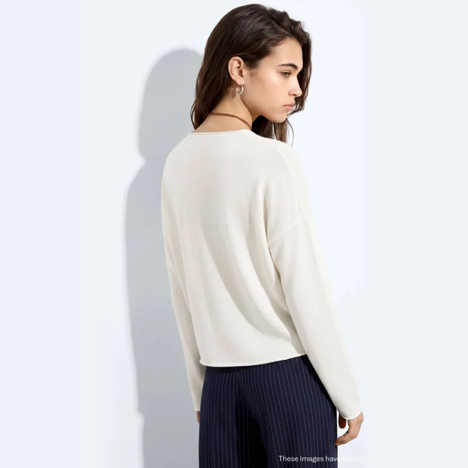 Mango TEEN pullover - wit, foto 4