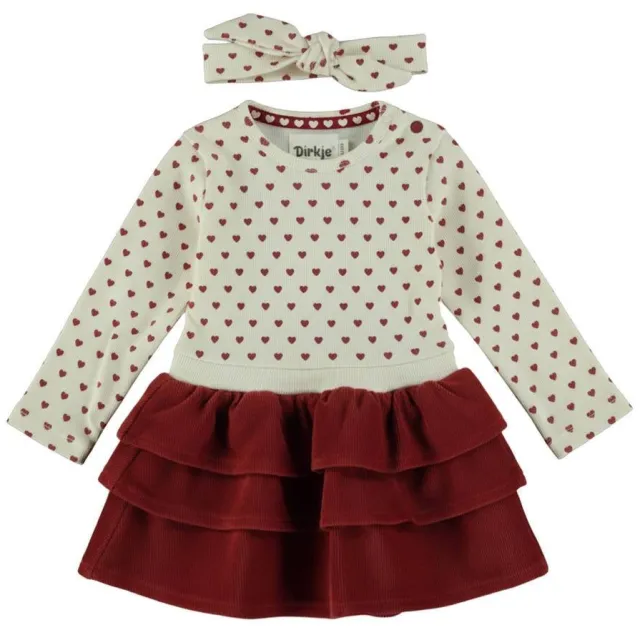 Dirkje set met hartjes - wit/rood, foto 2