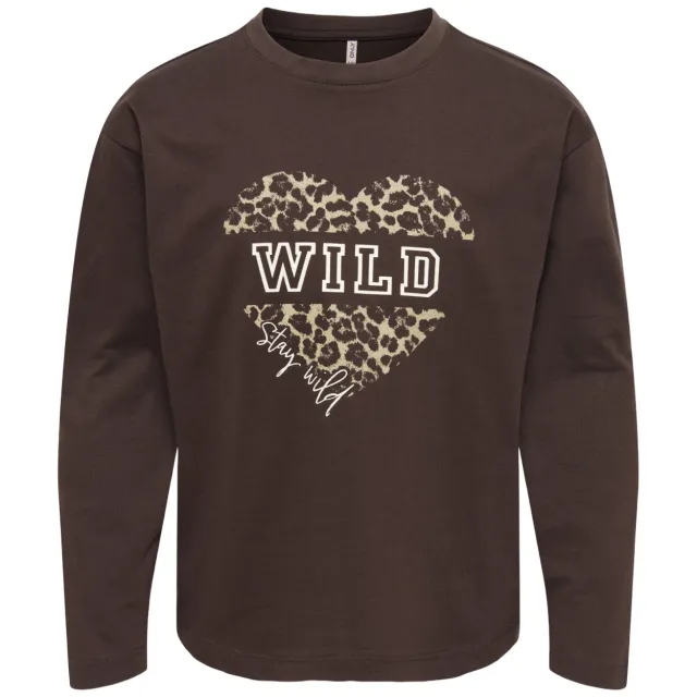 Only longsleeve met print bruin