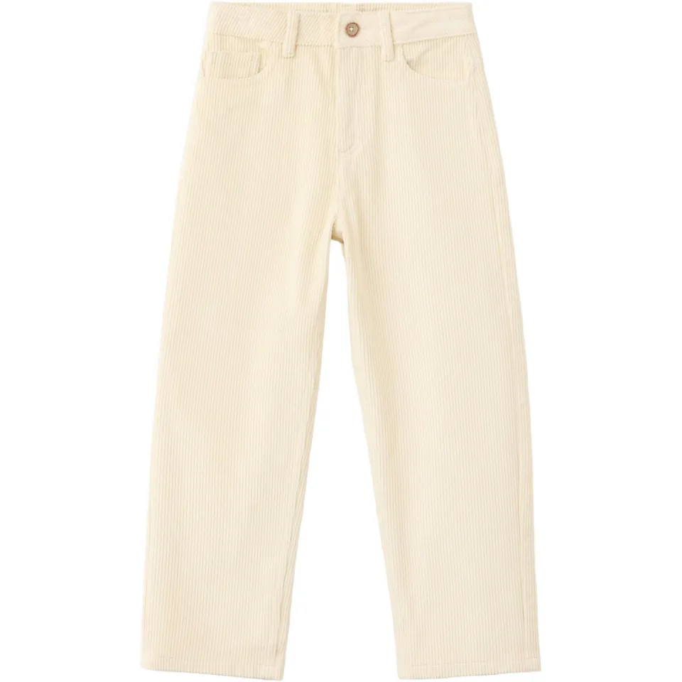Mango corduroy straight leg broek ecru, foto 2