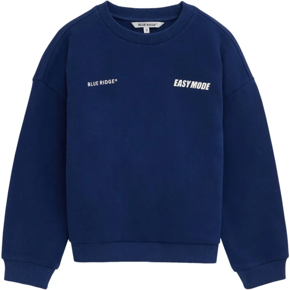 WE Fashion Blue Ridge sweater met backprint - donkerblauw, foto 2