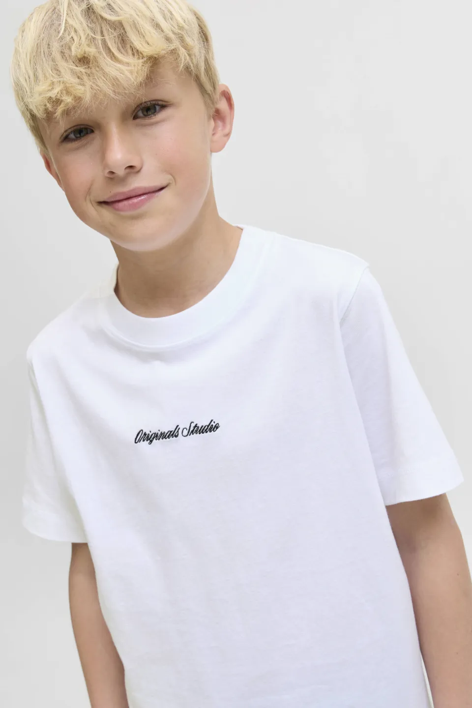 Jack & Jones Junior t-shirt wit met tekstprint, foto 4