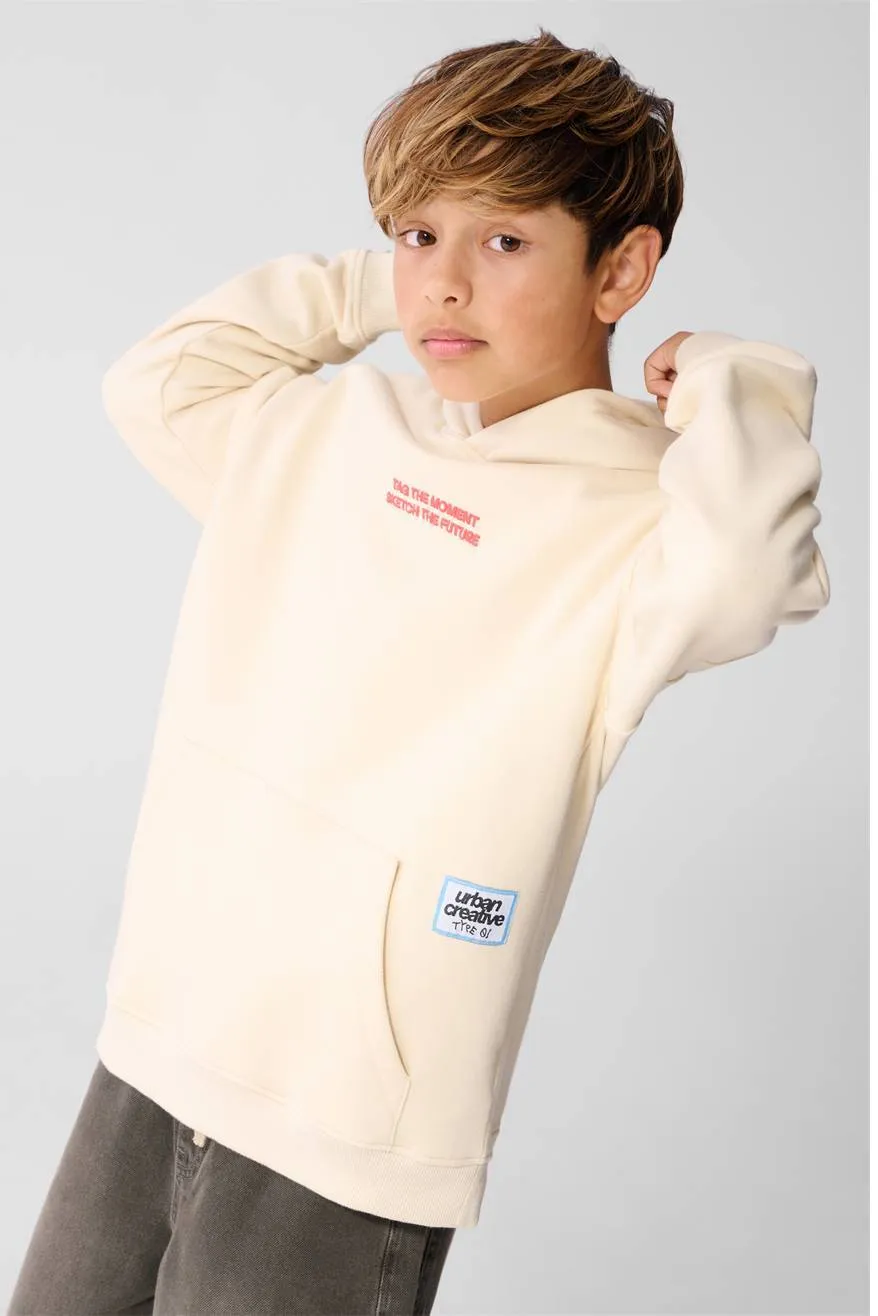 Shoeby hoodie met tekstprint - off white, foto 8
