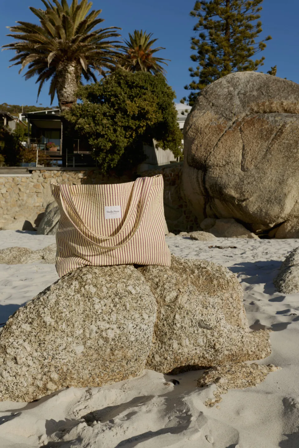 Studio Noos Poplin Mom Bag luiertas crème gestreept, foto 3