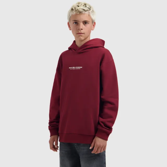 Ballin hoodie met backprint - donkerrood
