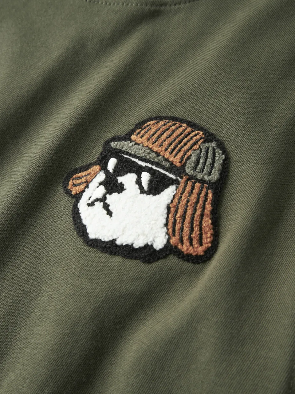 NAME IT rechtvallende longsleeve met patches olijfgroen, foto 3