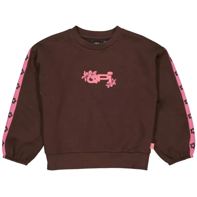 QPI sweater met tekst - donkerbruin, foto 2