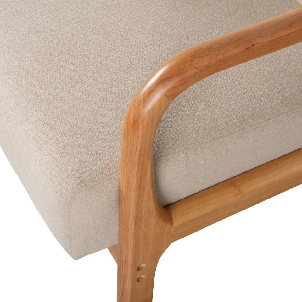 WOOOD Mark Fauteuil - Chenille - Bruin - 75x67x82, foto 7
