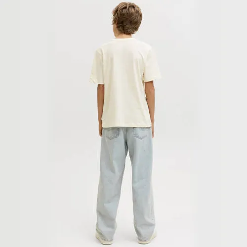 Jack & Jones Junior T-shirt ecru met logo, foto 4