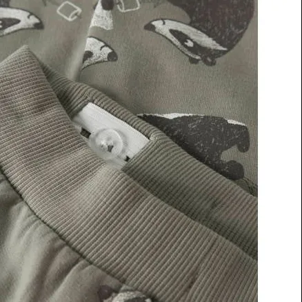 GUPPY MINI joggingbroek groen met print, foto 2