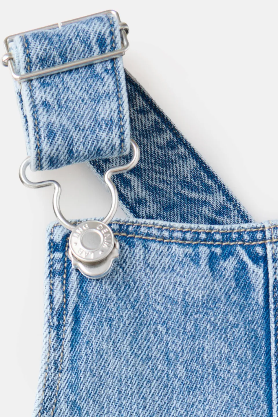 Mango Kids korte spijkerjurk lichtblauw light blue denim, foto 6