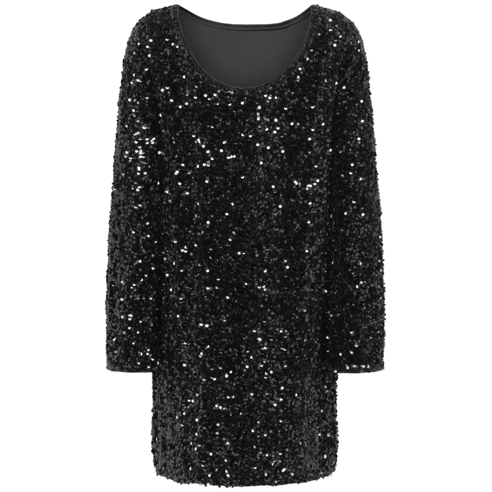 Only paillettenjurk zwart, foto 3