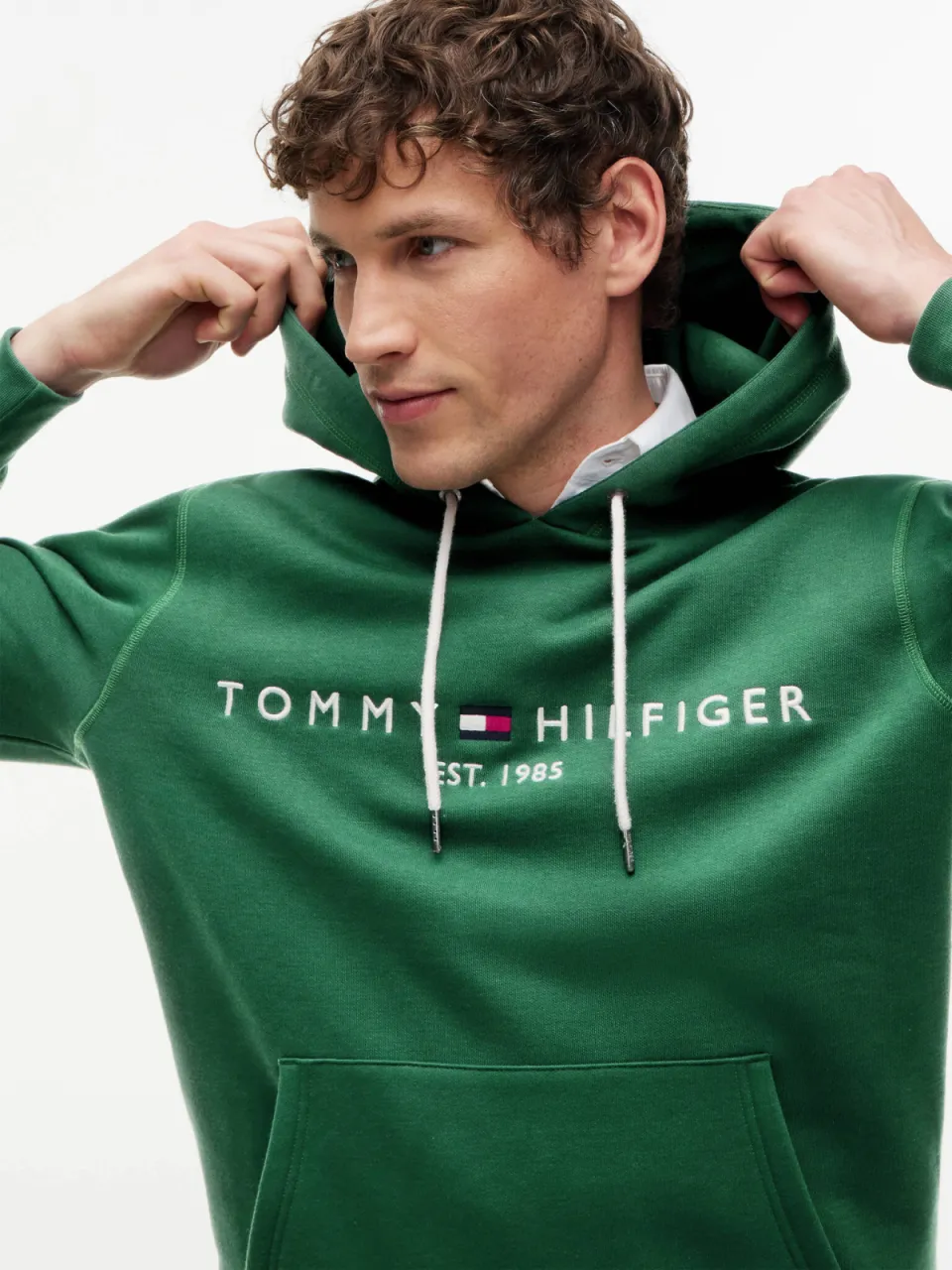 Tommy Hilfiger regular fit hoodie met print - groen, foto 5