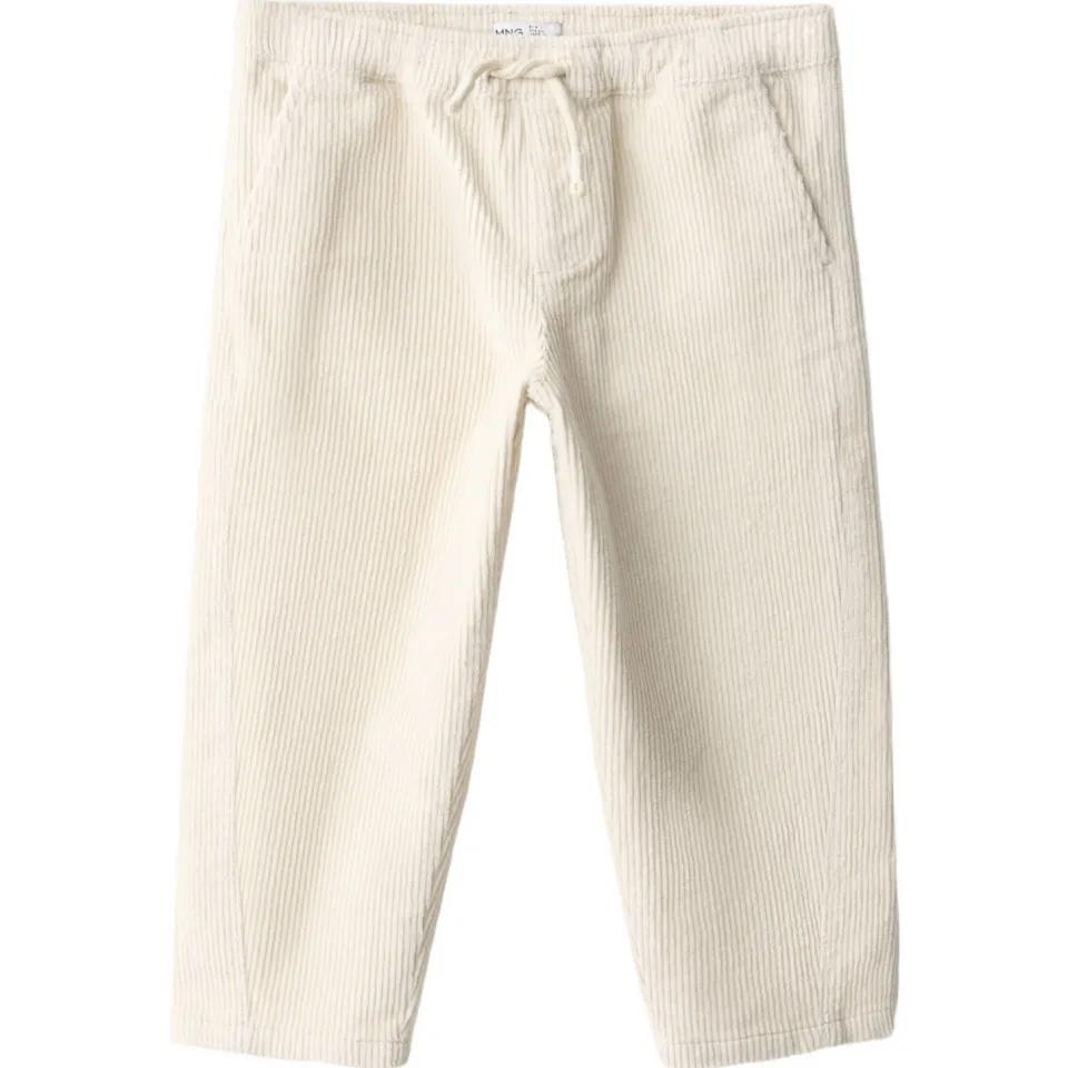 Mango Kids corduroy broek beige, foto 2