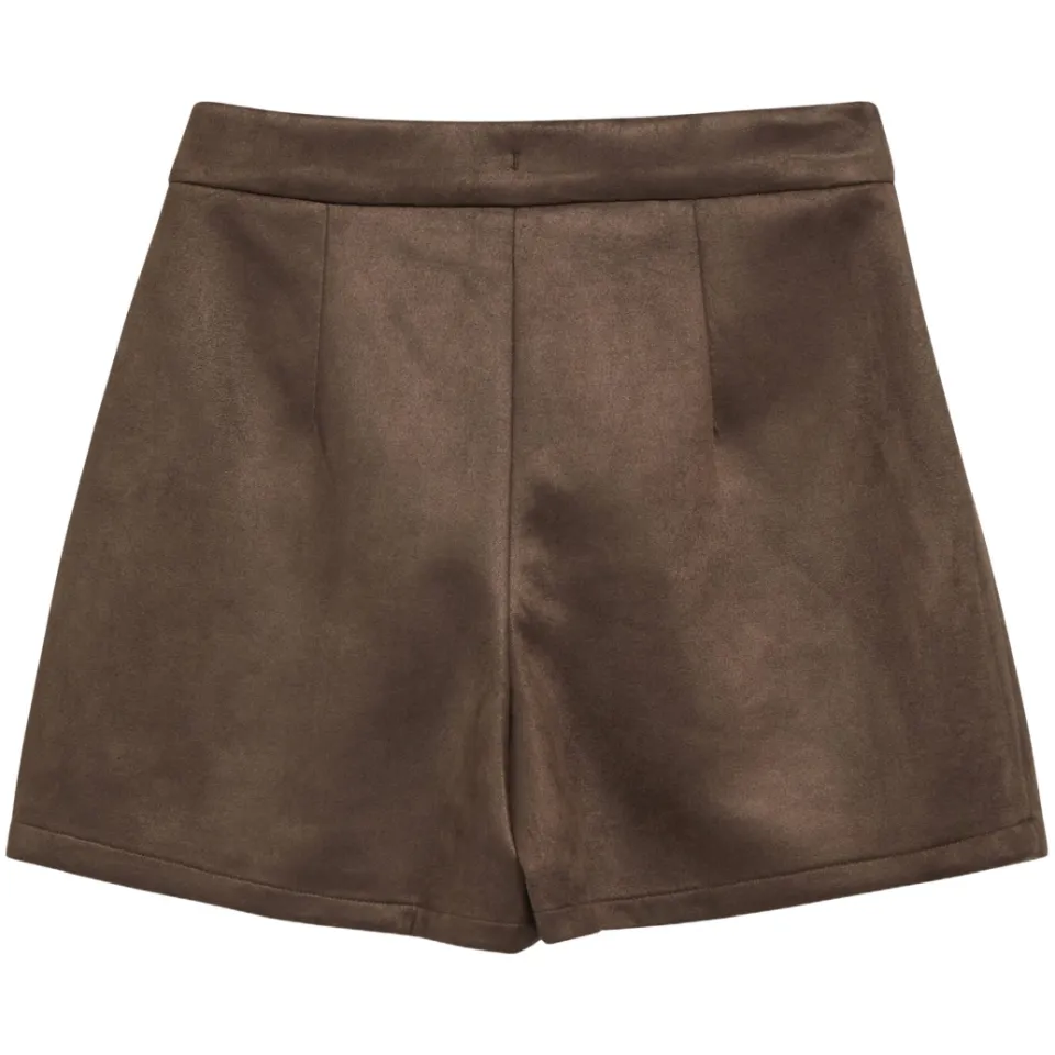 S.Oliver suède skort donkerbruin, foto 4