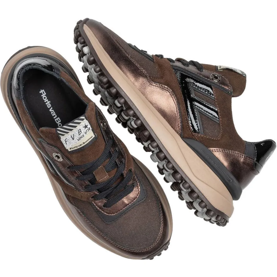 Floris Van Bommel 52.06 leren sneakers - donkerbruin, foto 4