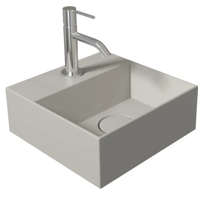 Salenzi Fontein Salenzi Spy 30x30 cm Mat Grijs (inclusief bijpassende waste)