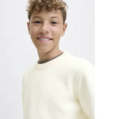 Jack & Jones JUNIOR pullover ecru gebreid, foto 5