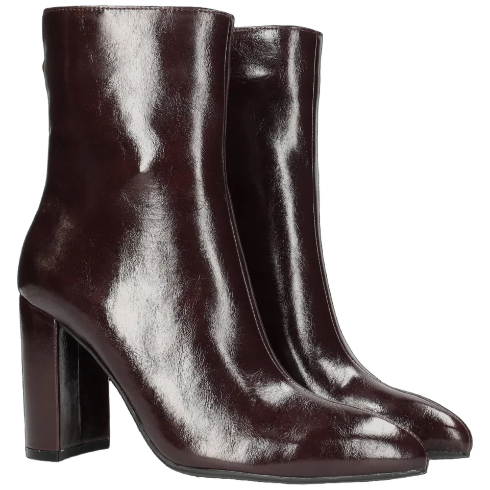 Mexx Vida Indy imitatieleren enkellaarzen met blokhak - bordeaux, foto 6