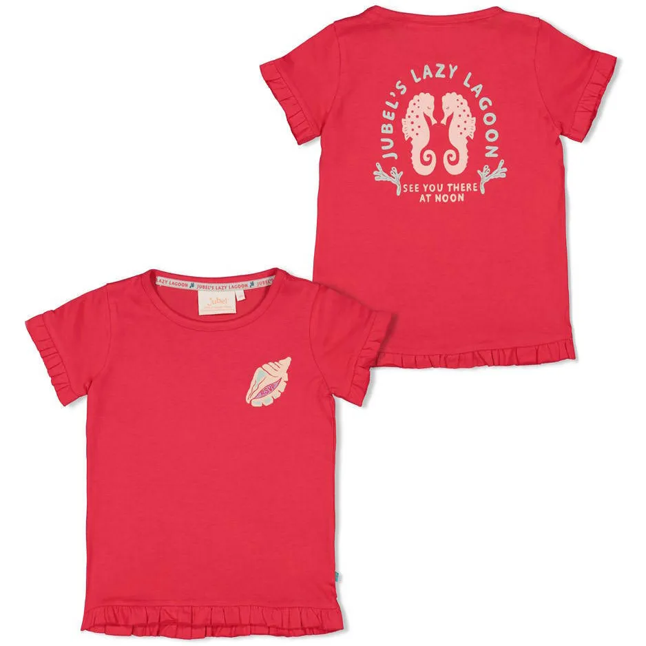 Jubel Lazy Lagoon T-shirt met backprint koraal, foto 4