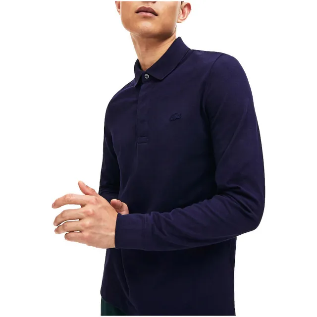 Lacoste PH2481 poloshirt lange mouw donkerblauw, foto 2