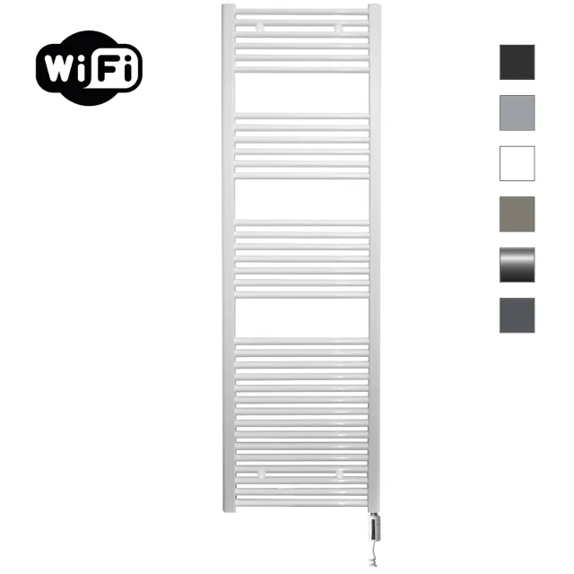 Sanicare Elektrische Radiator Sanicare HWV Met Wifi 172x60 cm Wit 1127W Met Thermostaat Wit Rechtsonder