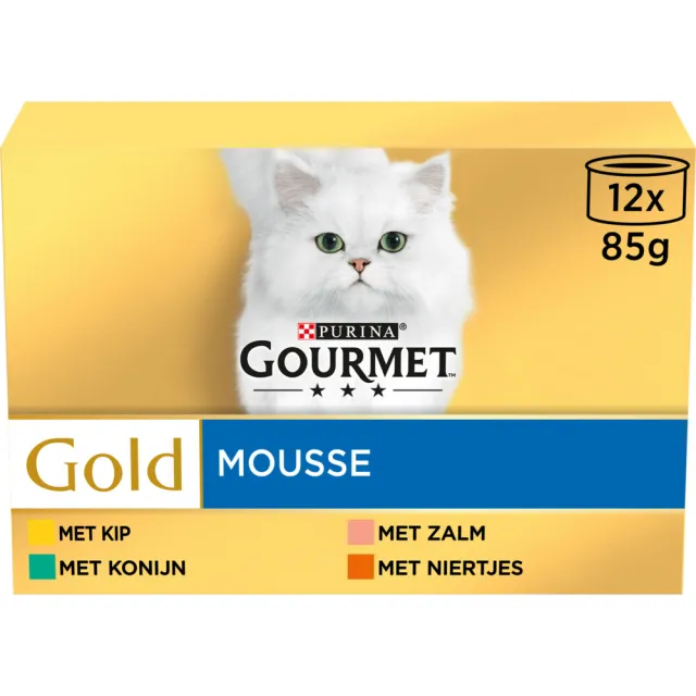 Gourmet Gold Fijne Mousse multipack natvoer kat 85 g, foto 2