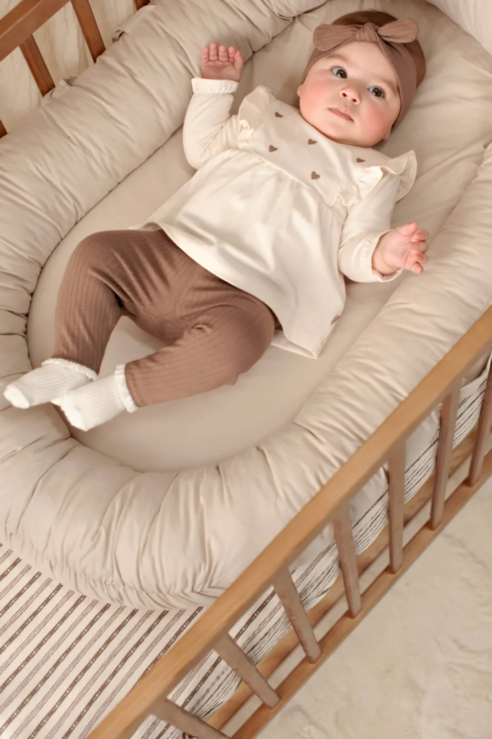 Feetje My Little Love geribbelde legging taupe
