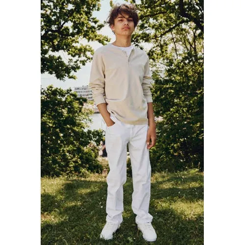 LMTD straight regular waist broek wit, foto 3