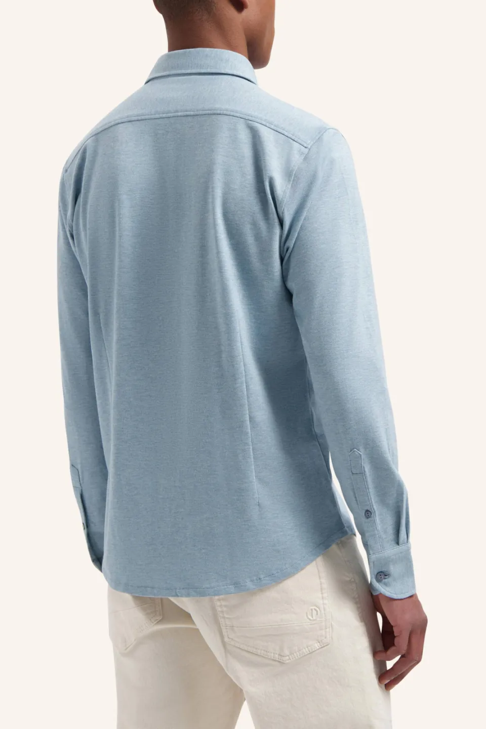 Dstrezzed casual overhemd pique lichtblauw medium blue, foto 3