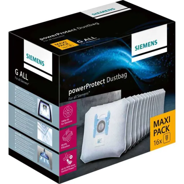 Siemens Power Protect stofzakken 16 stuks wit