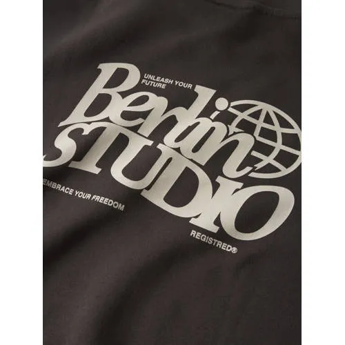 LMTD hoodie met backprint - donkerbruin, foto 3