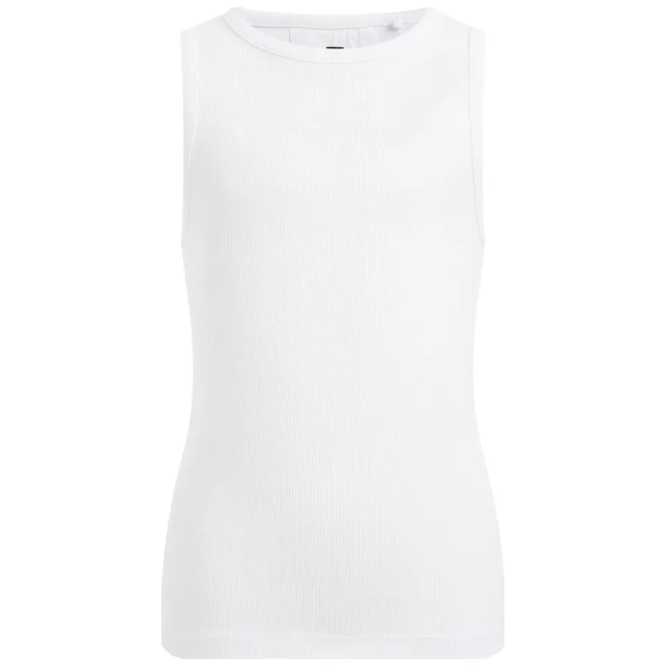WE Fashion ribgebreide mouwloze top wit, foto 2
