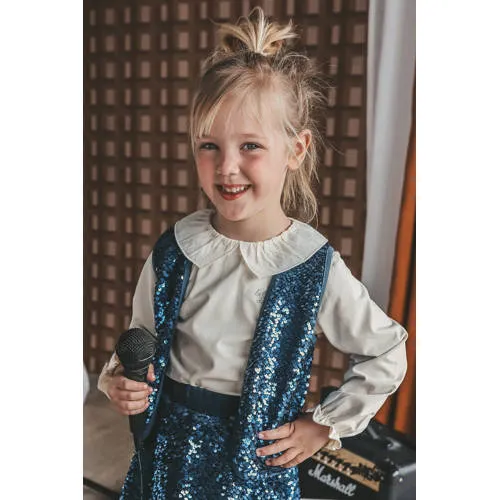 Your Wishes gilet blauw met pailletten, foto 3