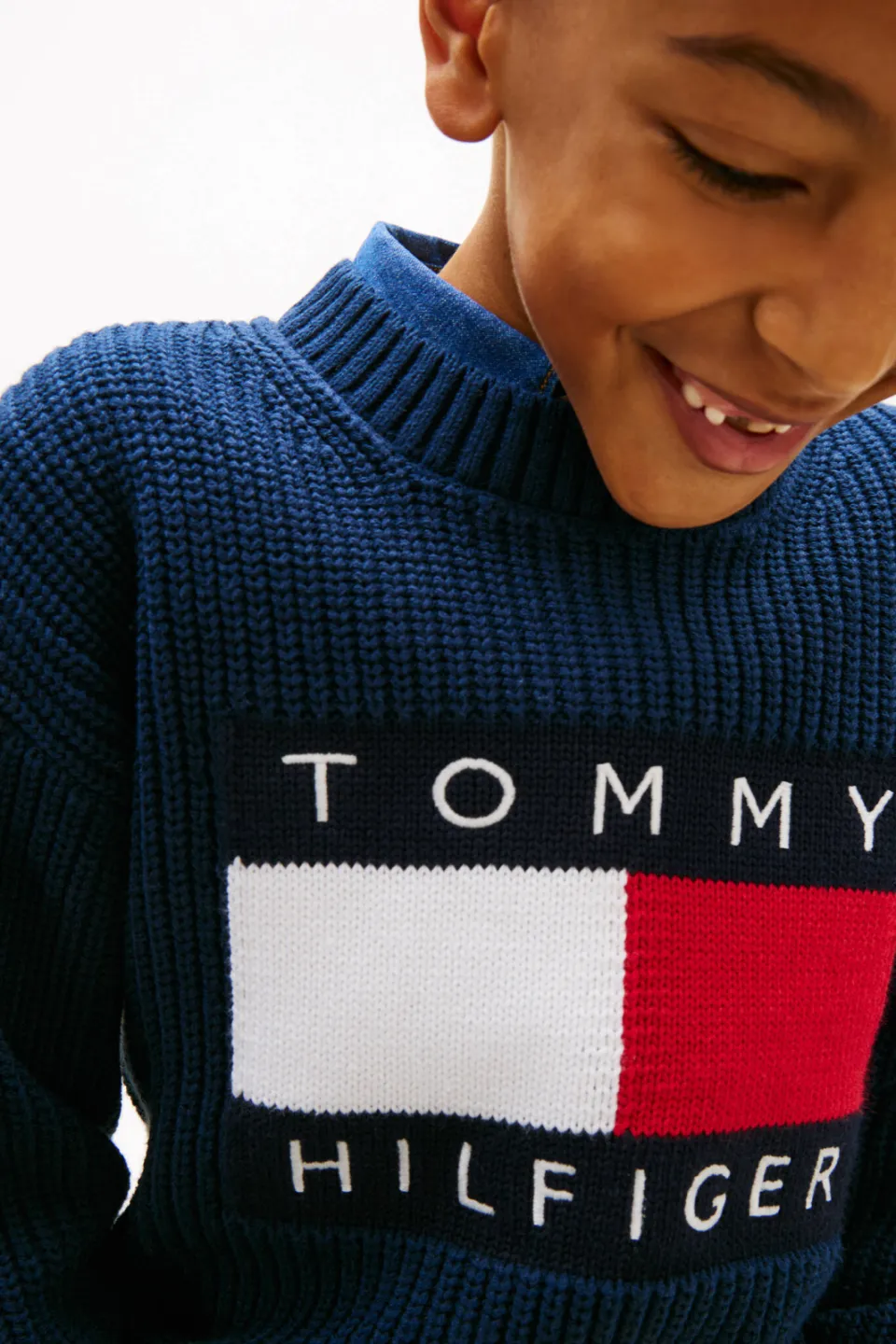 Tommy Hilfiger trui donkerblauw gebreid, foto 3
