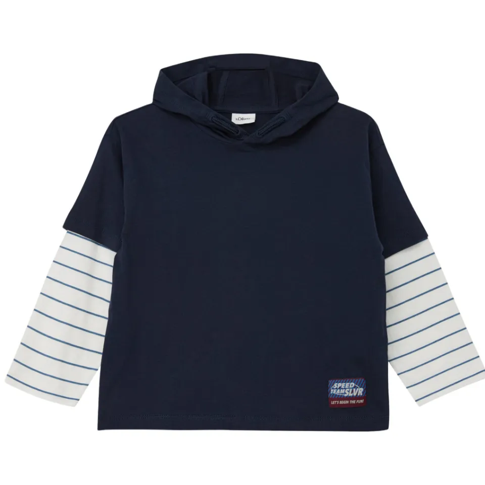 S.Oliver shirt met capuchon donkerblauw, foto 2